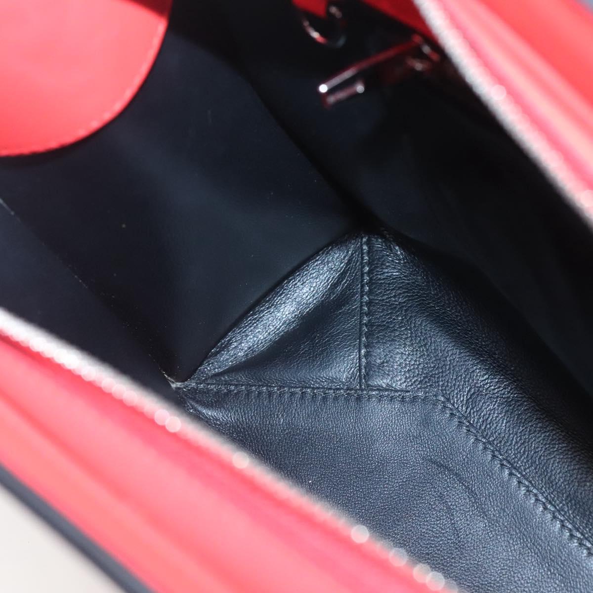 BALENCIAGA Cable Shopper S Hand Bag Leather 2way Red Silver 371177 Auth BD2212