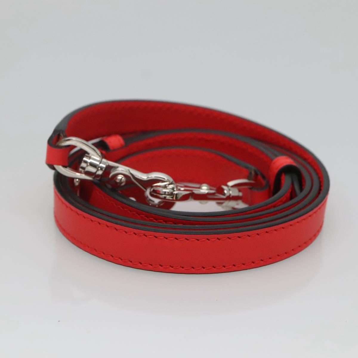 BALENCIAGA Cable Shopper S Hand Bag Leather 2way Red Silver 371177 Auth BD2212