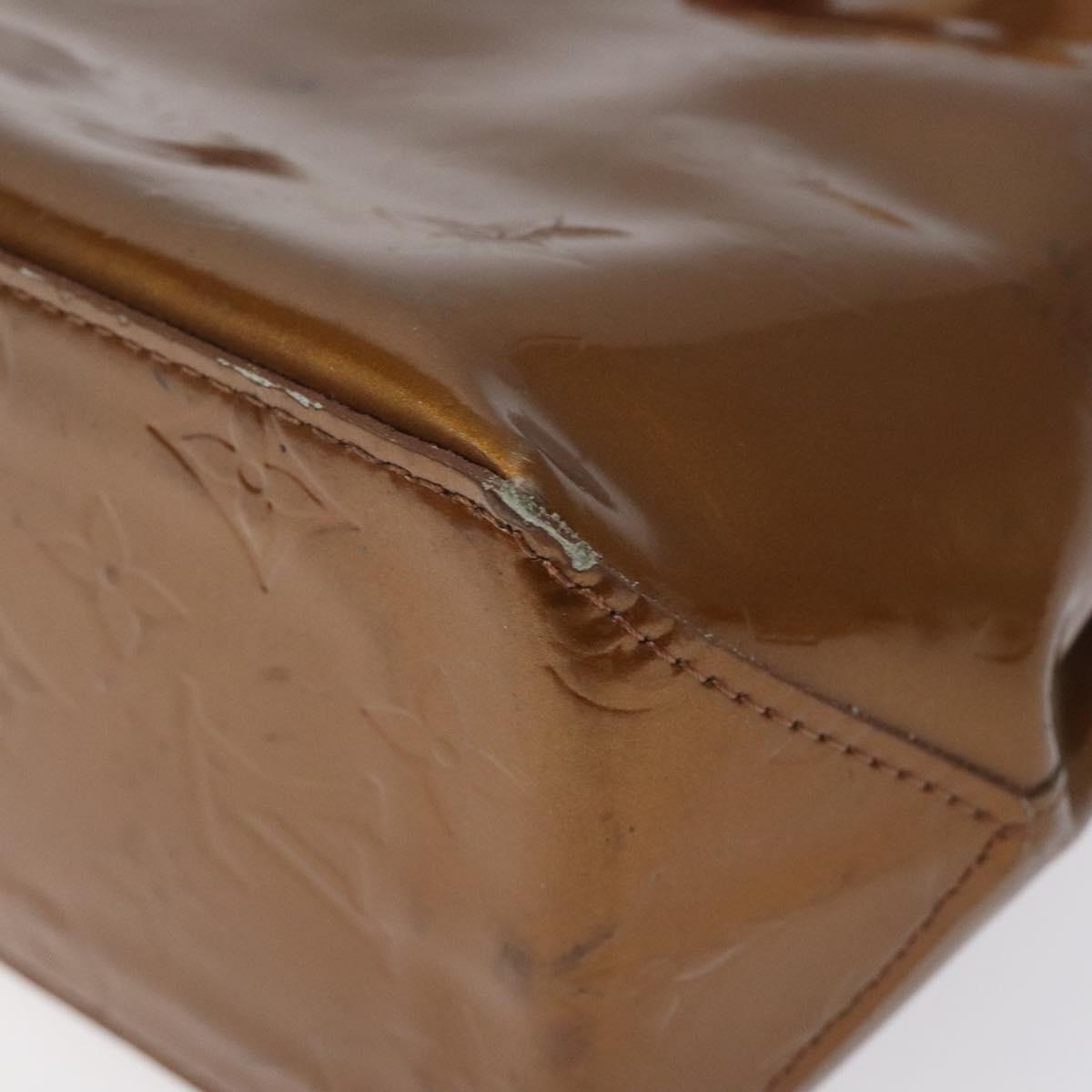 LOUIS VUITTON Monogram Vernis Reade PM Hand Bag Bronze M91146 LV Auth BD2222