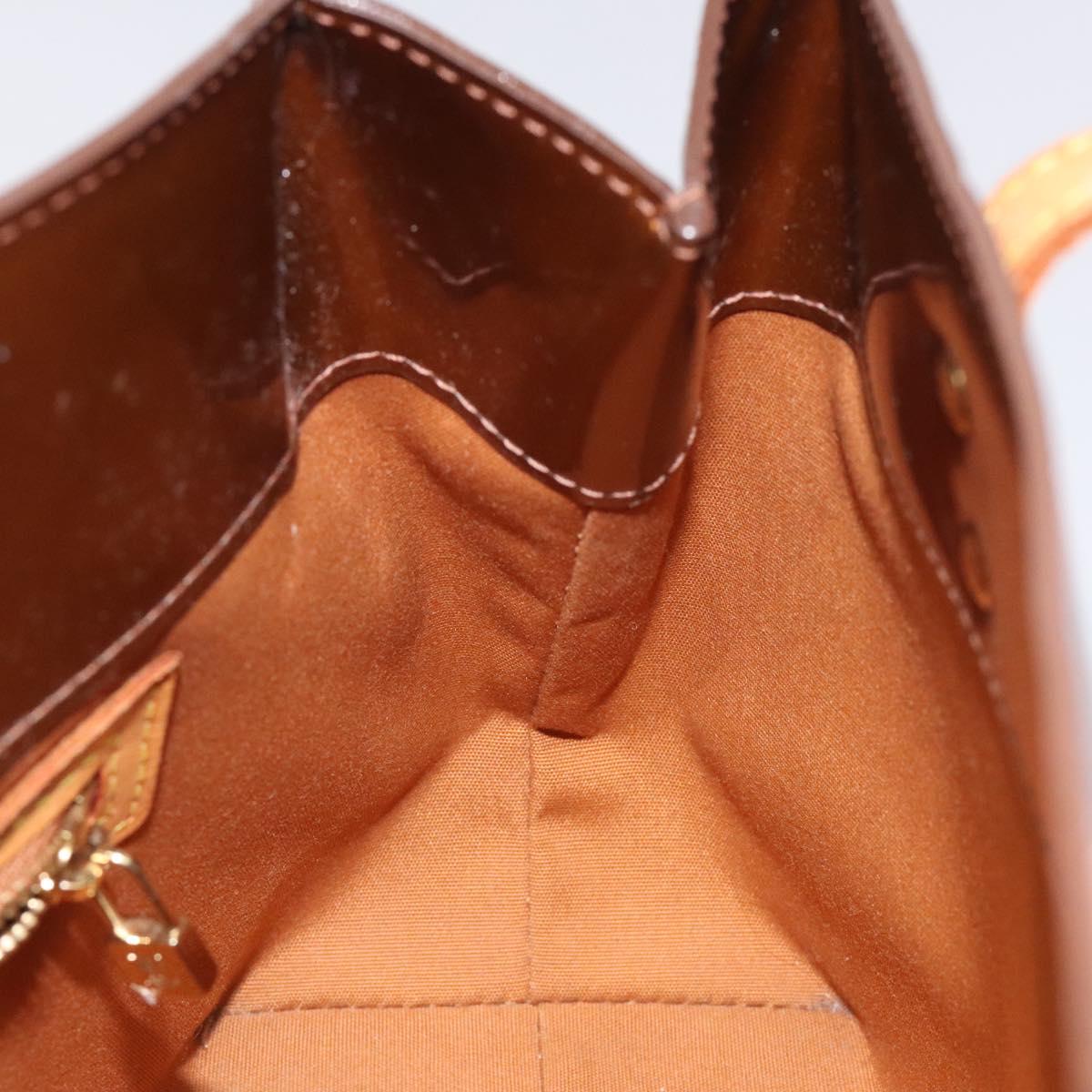 LOUIS VUITTON Monogram Vernis Reade PM Hand Bag Bronze M91146 LV Auth BD2222