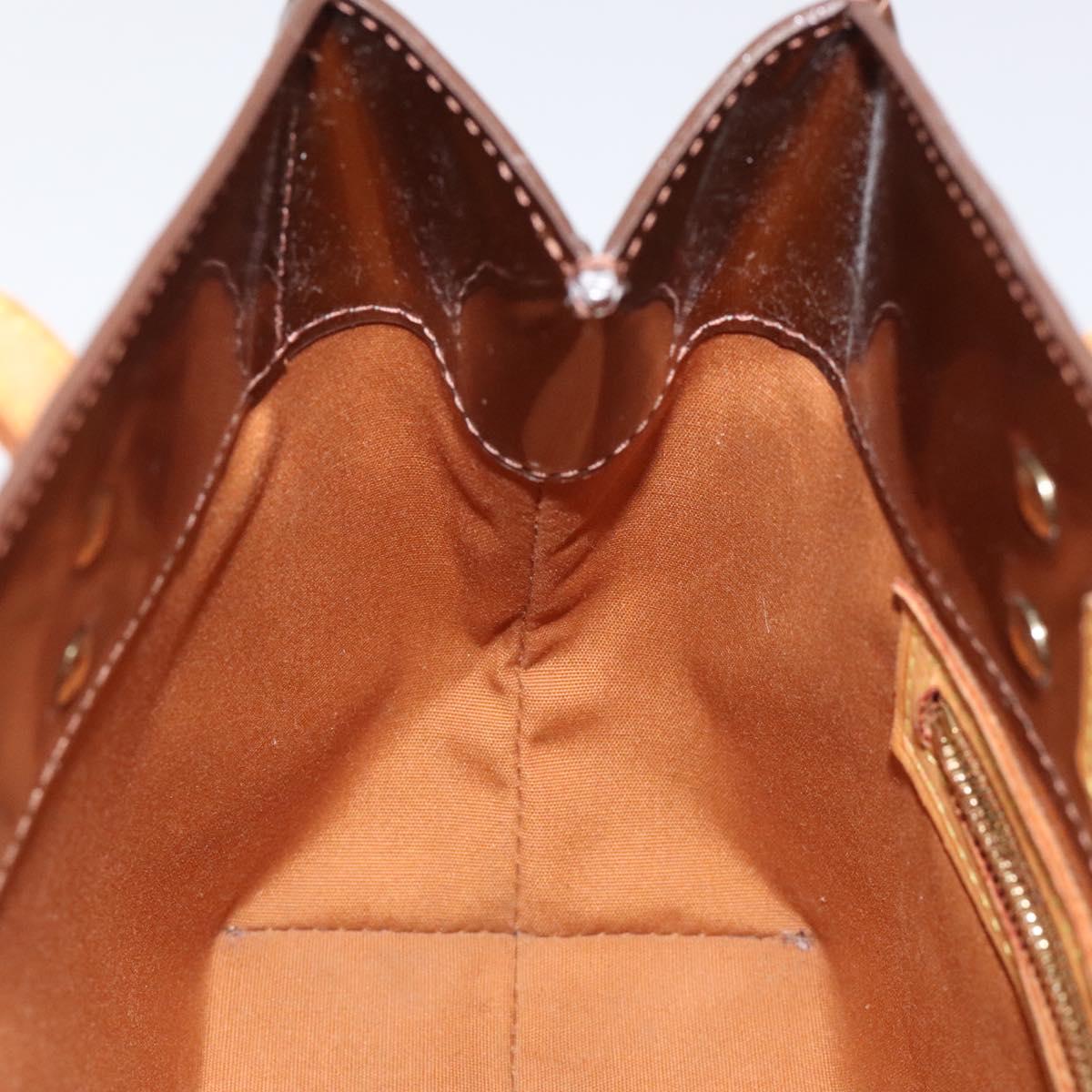 LOUIS VUITTON Monogram Vernis Reade PM Hand Bag Bronze M91146 LV Auth BD2222