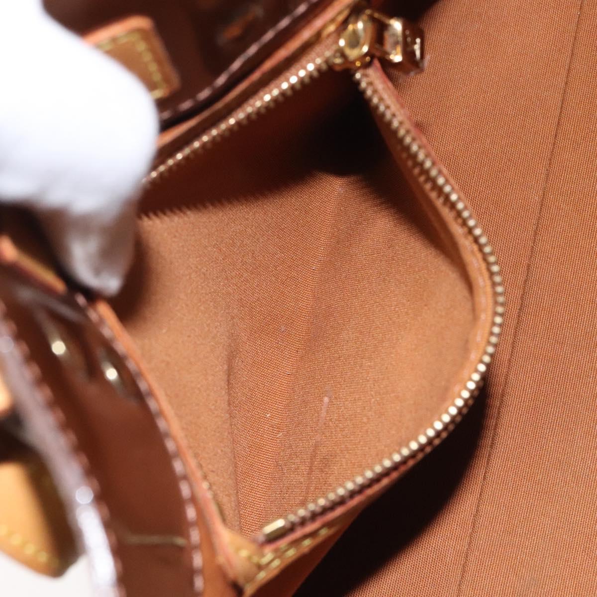 LOUIS VUITTON Monogram Vernis Reade PM Hand Bag Bronze M91146 LV Auth BD2222