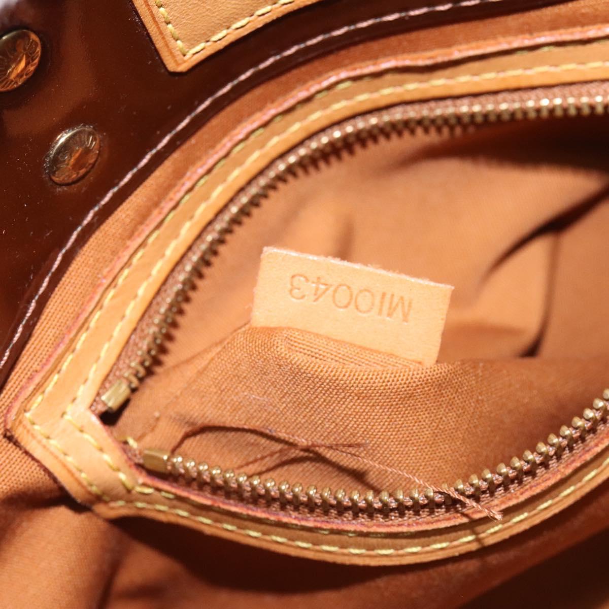 LOUIS VUITTON Monogram Vernis Reade PM Hand Bag Bronze M91146 LV Auth BD2222