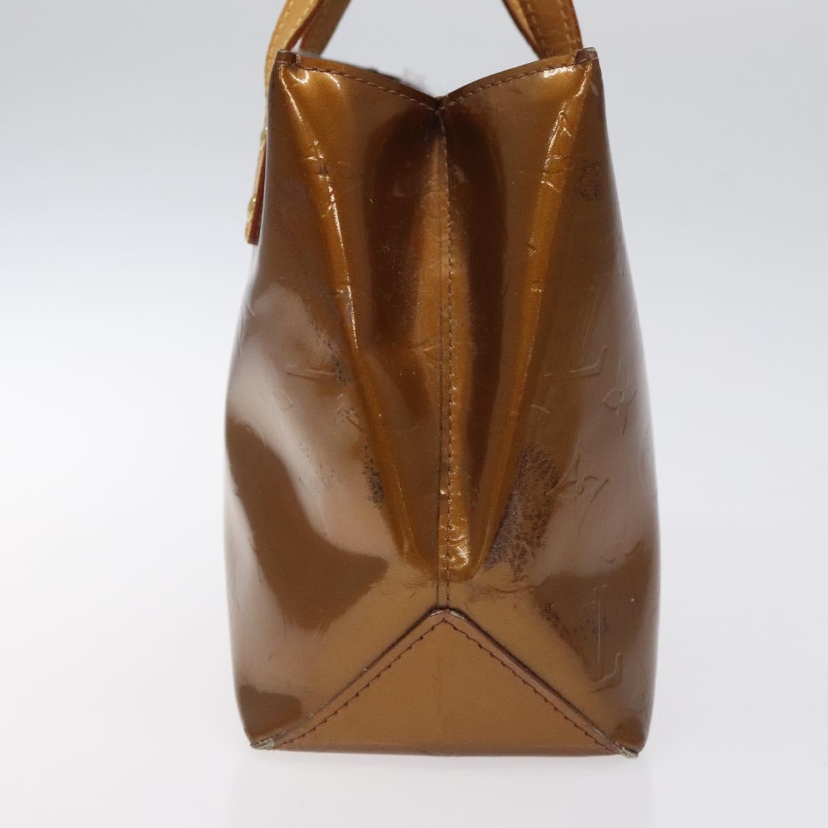 LOUIS VUITTON Monogram Vernis Reade PM Hand Bag Bronze M91146 LV Auth BD2222