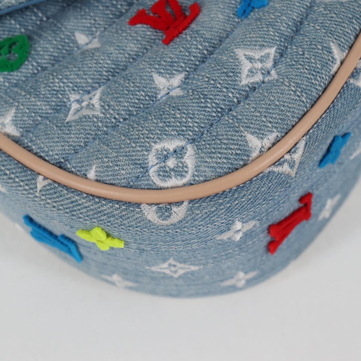 LOUIS VUITTON New Wave Chain Bag MM Hand Bag Light Blue M53692 LV Auth BD2243SM