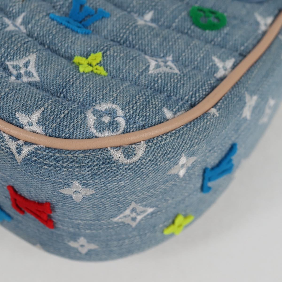 LOUIS VUITTON New Wave Chain Bag MM Hand Bag Light Blue M53692 LV Auth BD2243SM