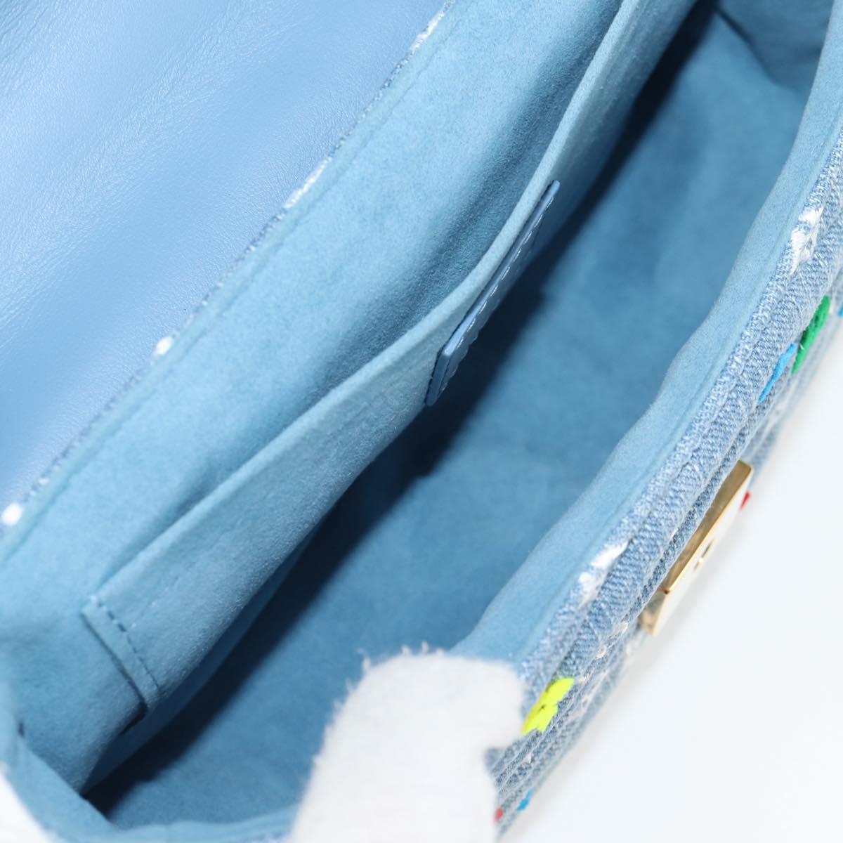 LOUIS VUITTON New Wave Chain Bag MM Hand Bag Light Blue M53692 LV Auth BD2243SM