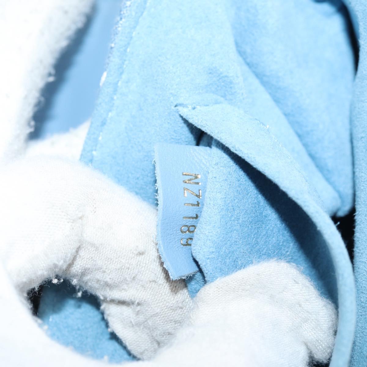 LOUIS VUITTON New Wave Chain Bag MM Hand Bag Light Blue M53692 LV Auth BD2243SM