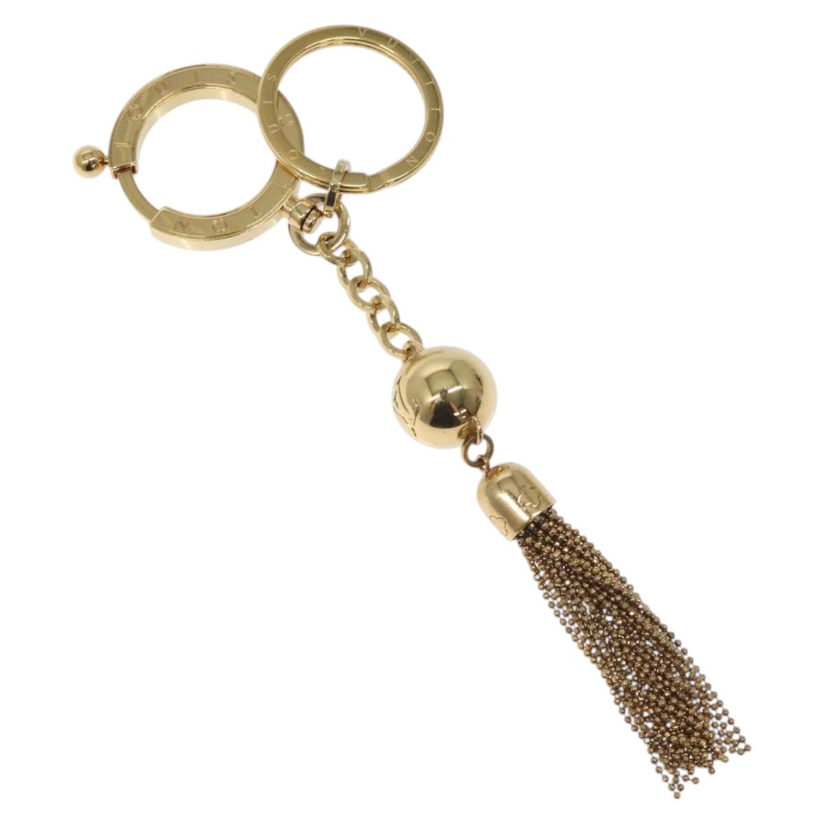 LOUIS VUITTON Porte Cles Swing Key Holder metal Gold M65997 LV Auth BD2258