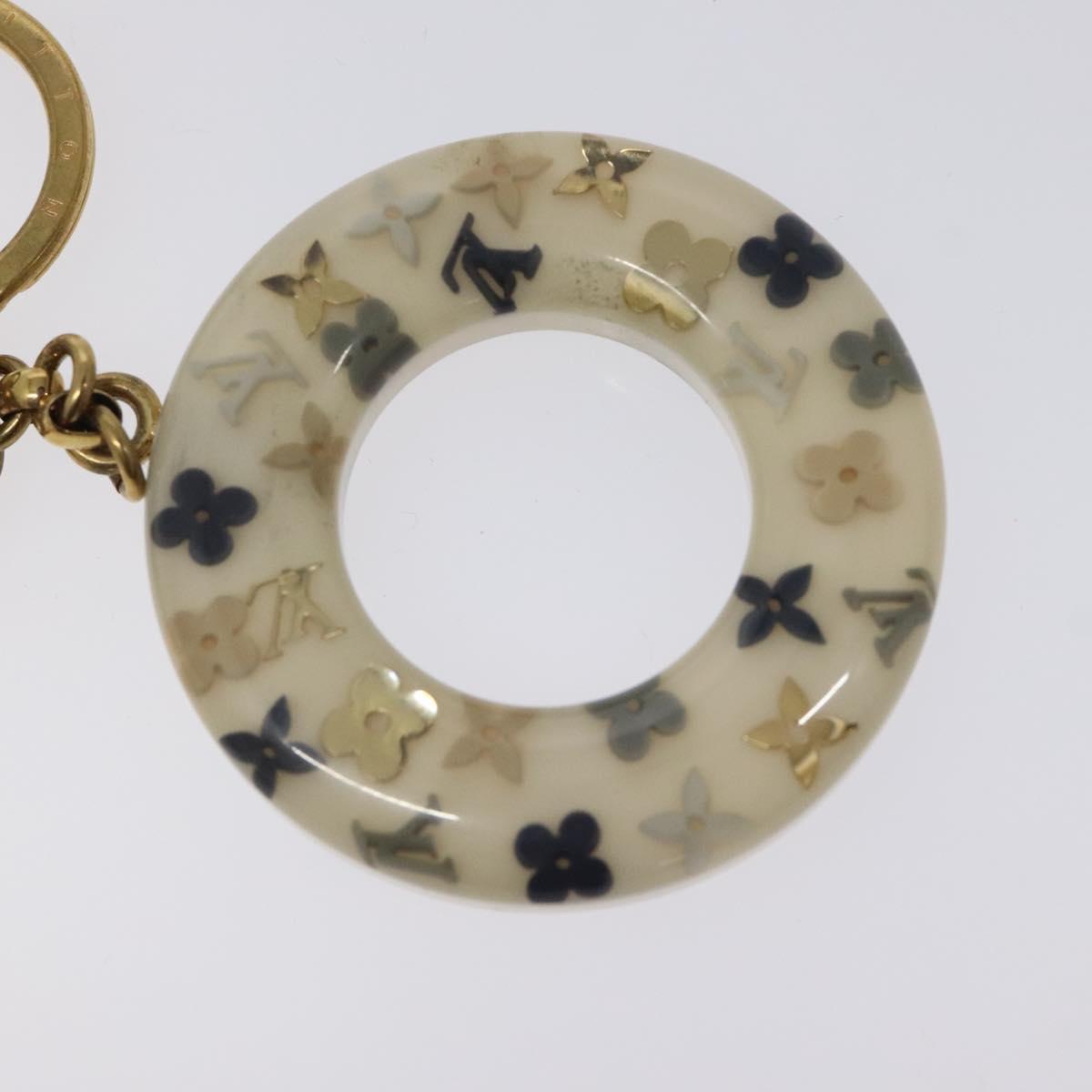 LOUIS VUITTON Porte Cles Marina Key Holder Charm Gold Tone M66141 LV Auth BD2263