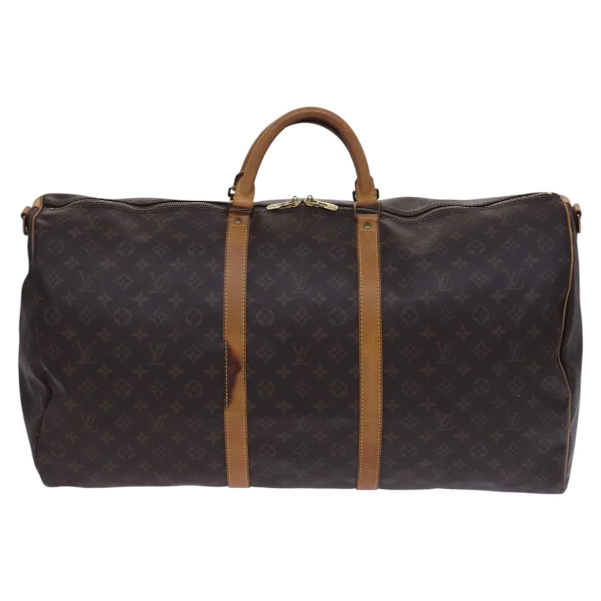 LOUIS VUITTON Monogram Keepall Bandouliere 60 Boston Bag M41412 LV Auth BD227
