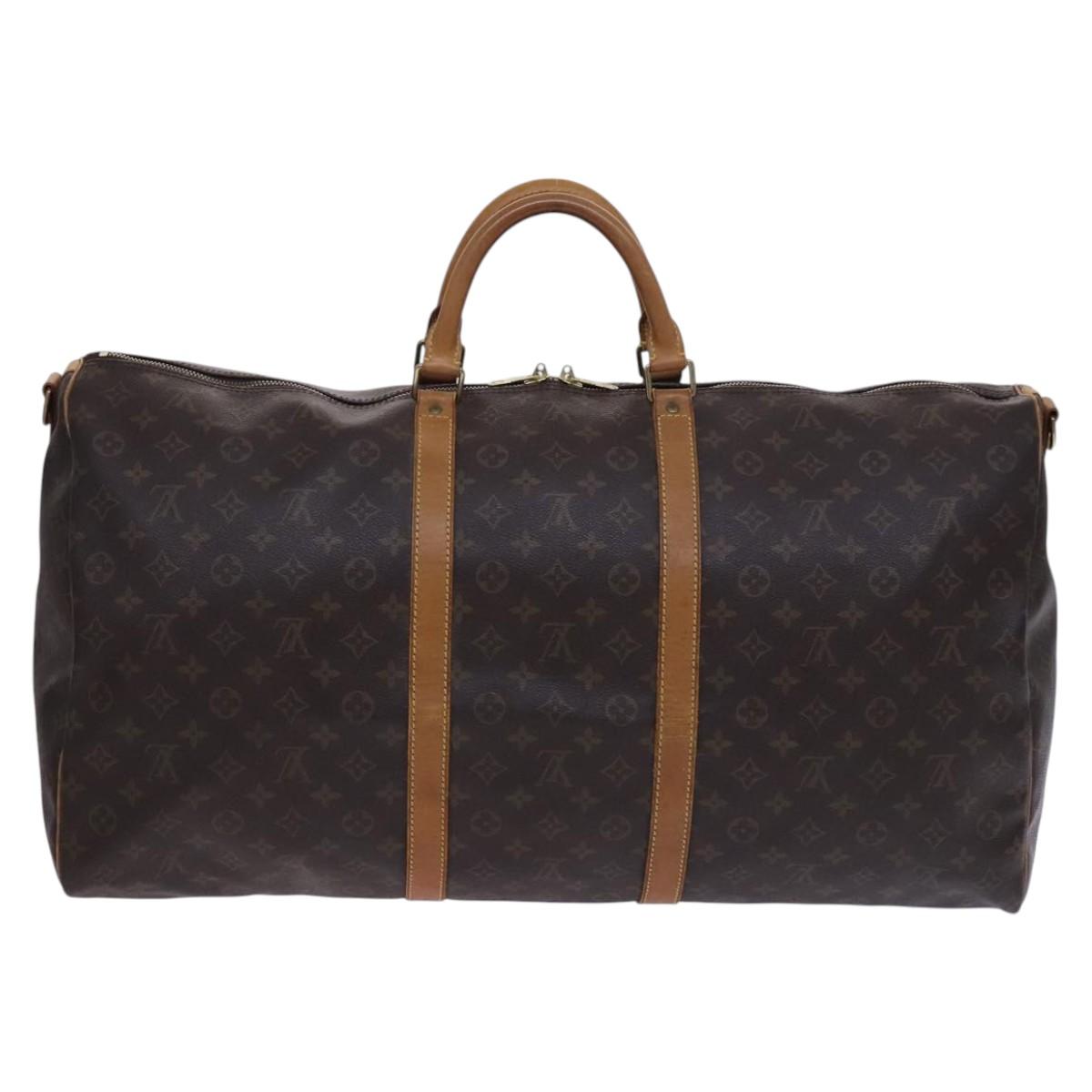 LOUIS VUITTON Monogram Keepall Bandouliere 60 Boston Bag M41412 LV Auth BD227