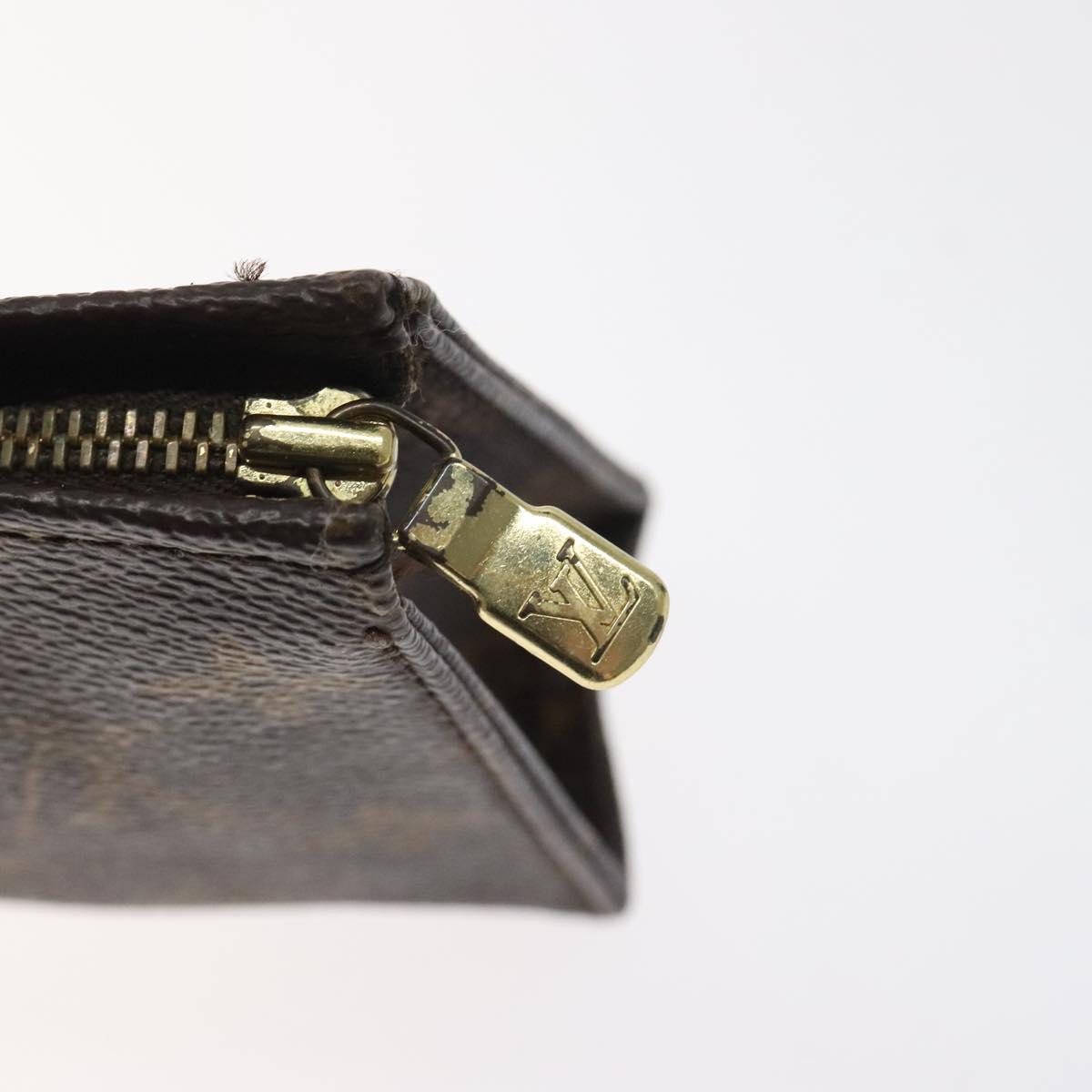 LOUIS VUITTON Monogram Poche Toilette 15 Pouch M47546 LV Auth BD2274