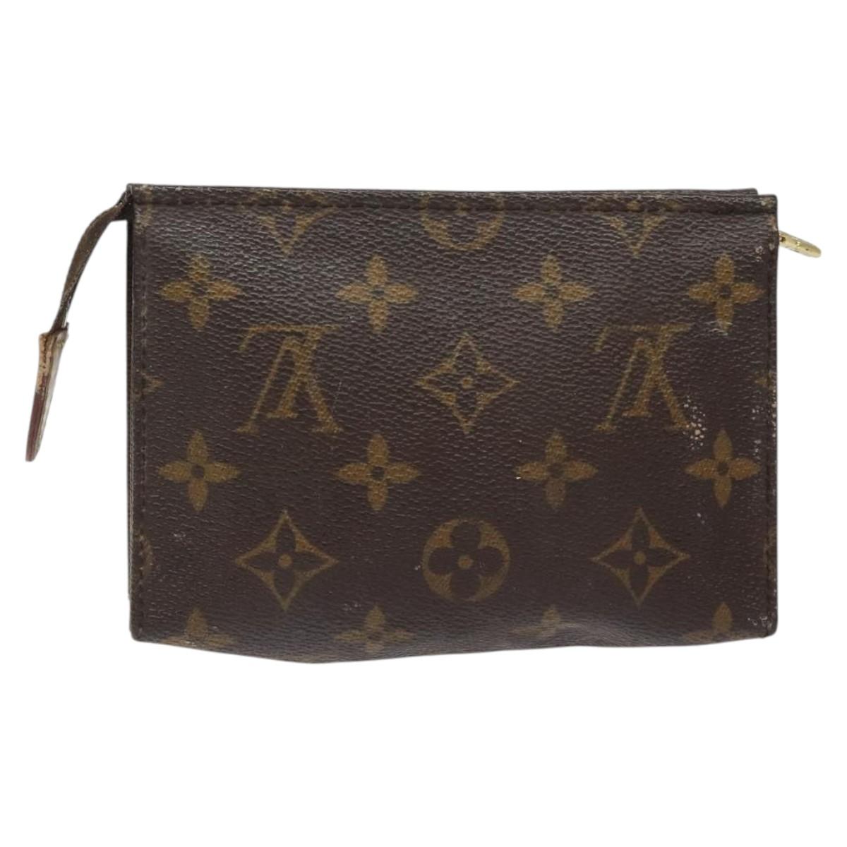 LOUIS VUITTON Monogram Poche Toilette 15 Pouch M47546 LV Auth BD2274