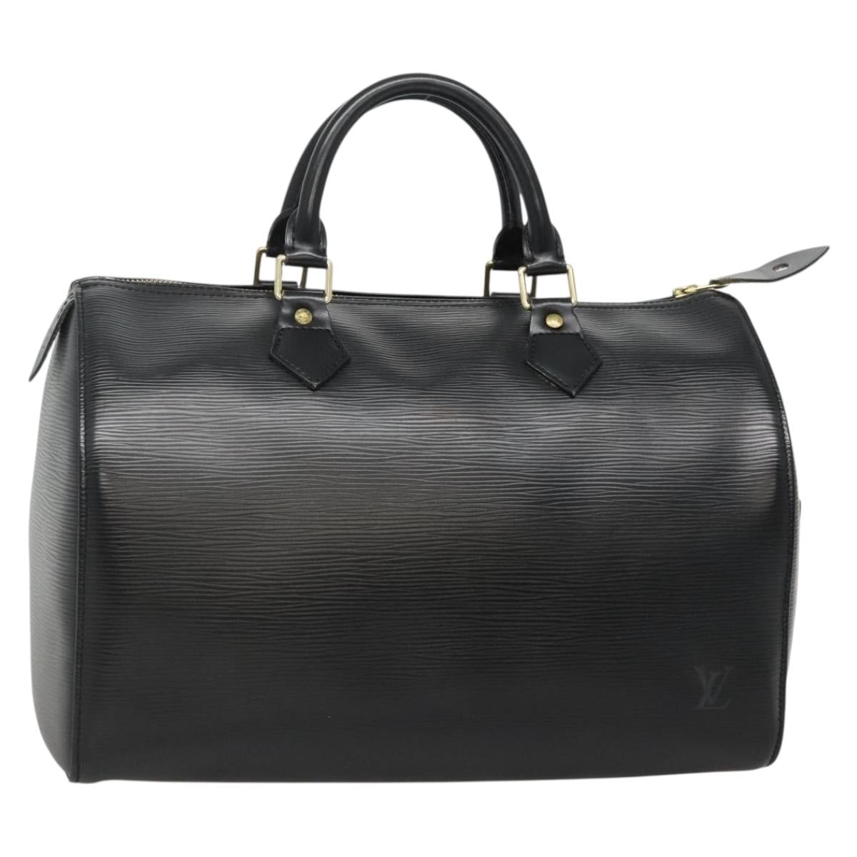 LOUIS VUITTON Epi Speedy 30 Hand Bag Noir Black M43002 LV Auth BD2292