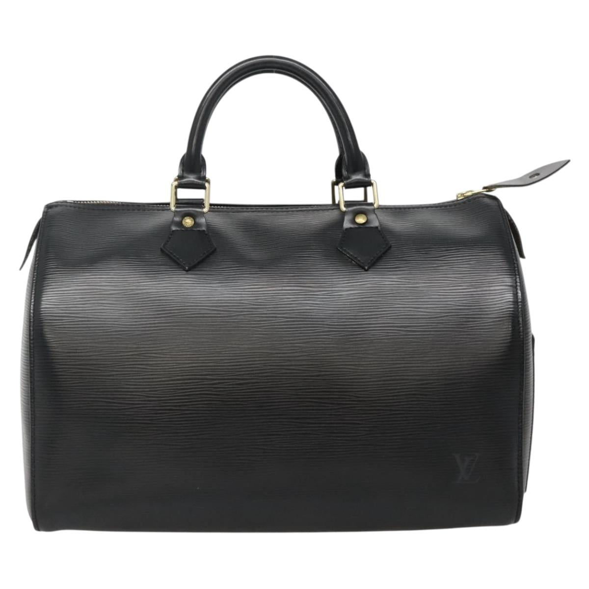 LOUIS VUITTON Epi Speedy 30 Hand Bag Noir Black M43002 LV Auth BD2292