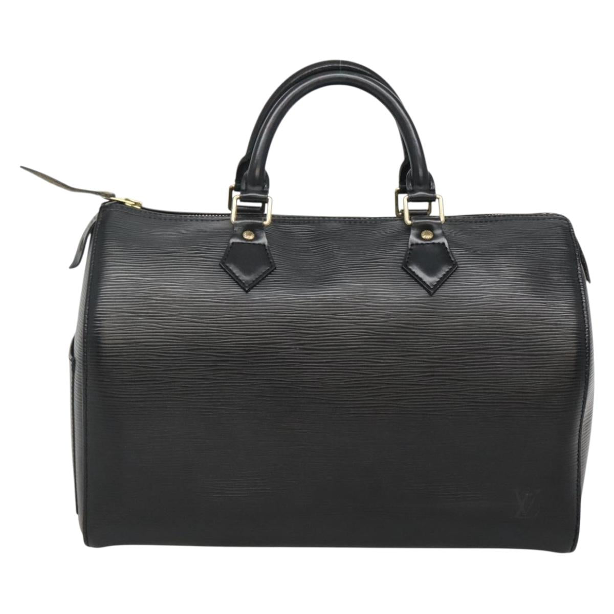LOUIS VUITTON Epi Speedy 30 Hand Bag Noir Black M43002 LV Auth BD2292