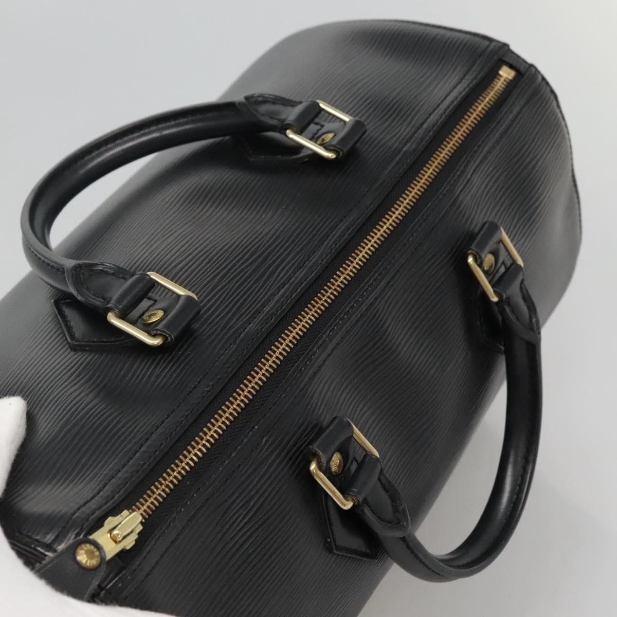 LOUIS VUITTON Epi Speedy 30 Hand Bag Noir Black M43002 LV Auth BD2292