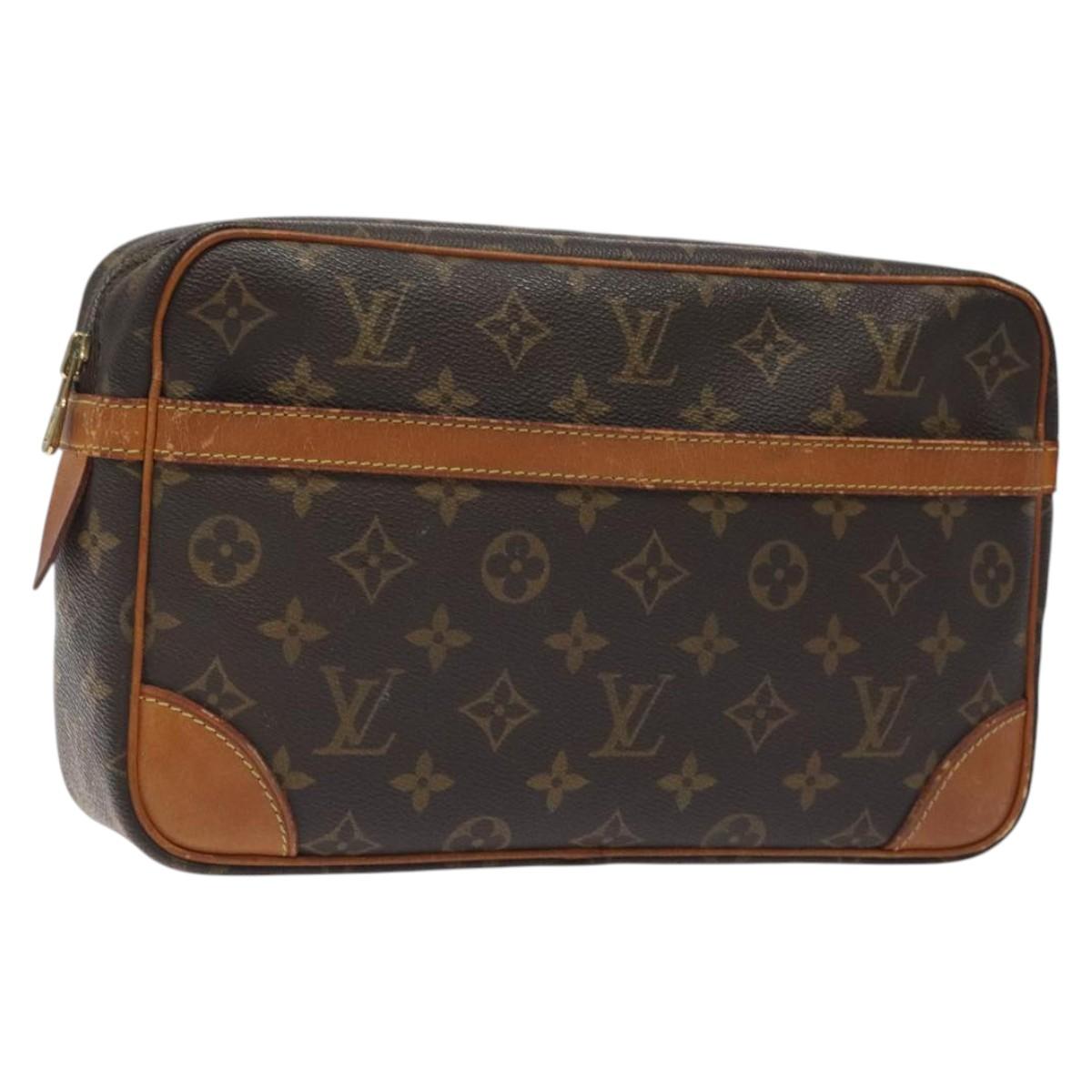 LOUIS VUITTON Monogram Compiegne 28 Clutch Bag M51845 LV Auth BD2305
