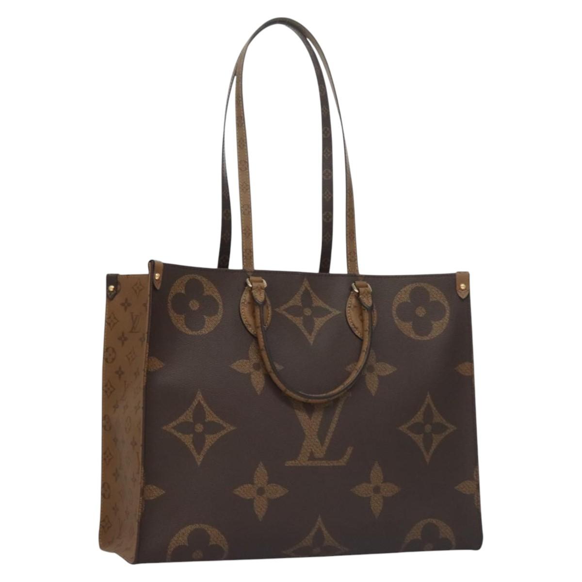 LOUIS VUITTON Monogram Reverse Giant On The Go GM Tote Bag M45320 Auth BD313S