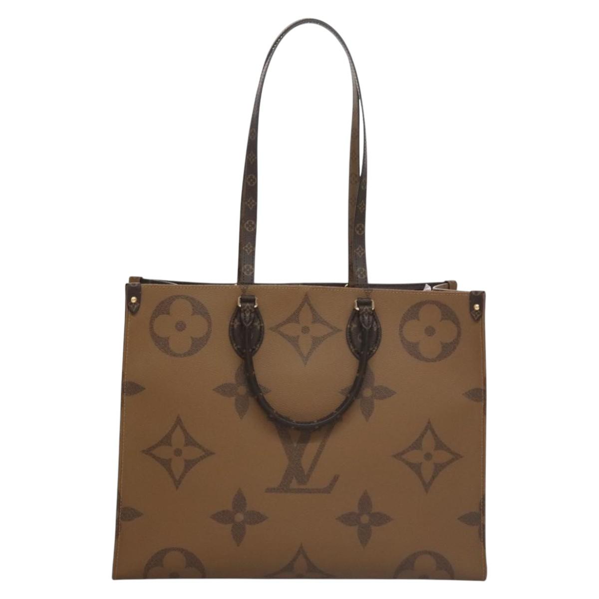 LOUIS VUITTON Monogram Reverse Giant On The Go GM Tote Bag M45320 Auth BD313S