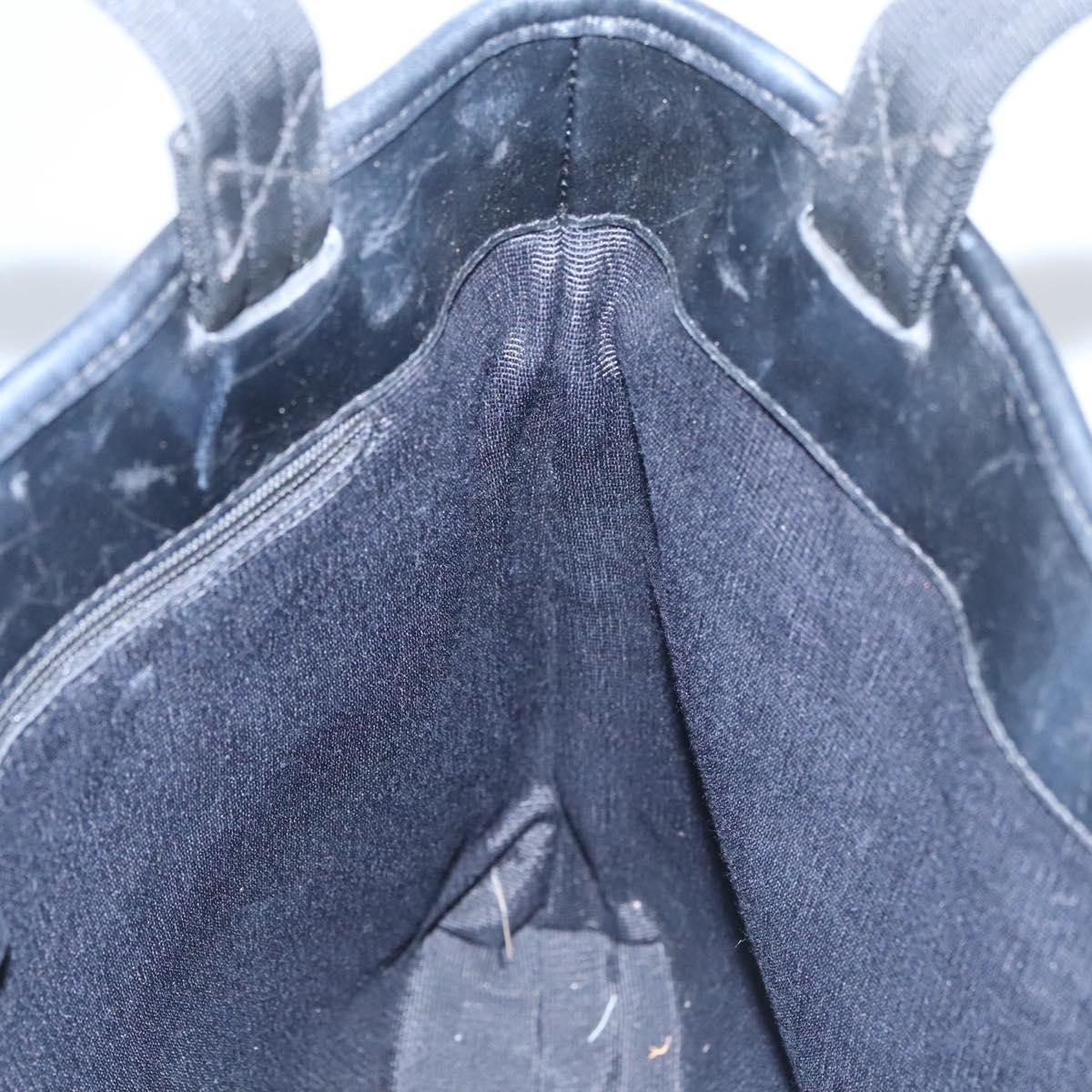 Salvatore Ferragamo Gancini Tote Bag Canvas Black Auth BD344