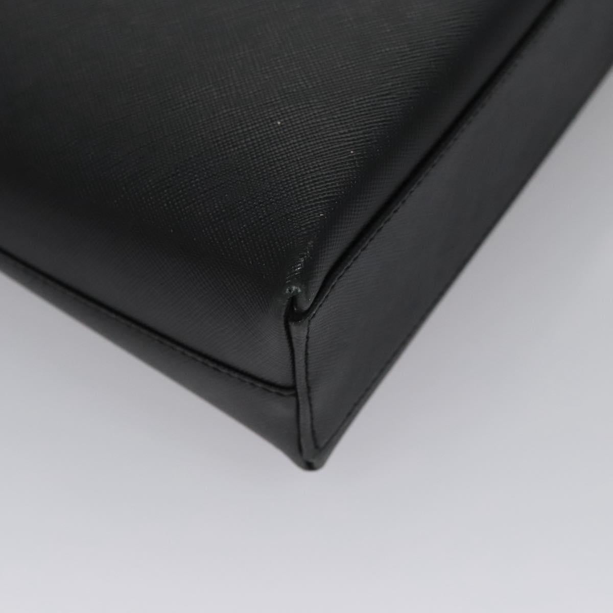 Salvatore Ferragamo Gancini Shoulder Bag Leather Black Auth BD371