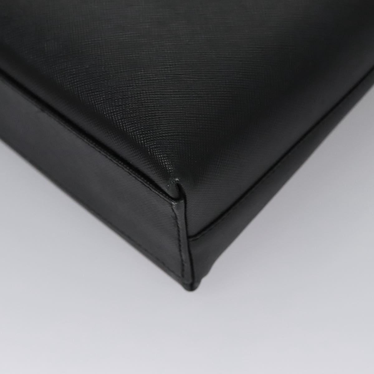 Salvatore Ferragamo Gancini Shoulder Bag Leather Black Auth BD371