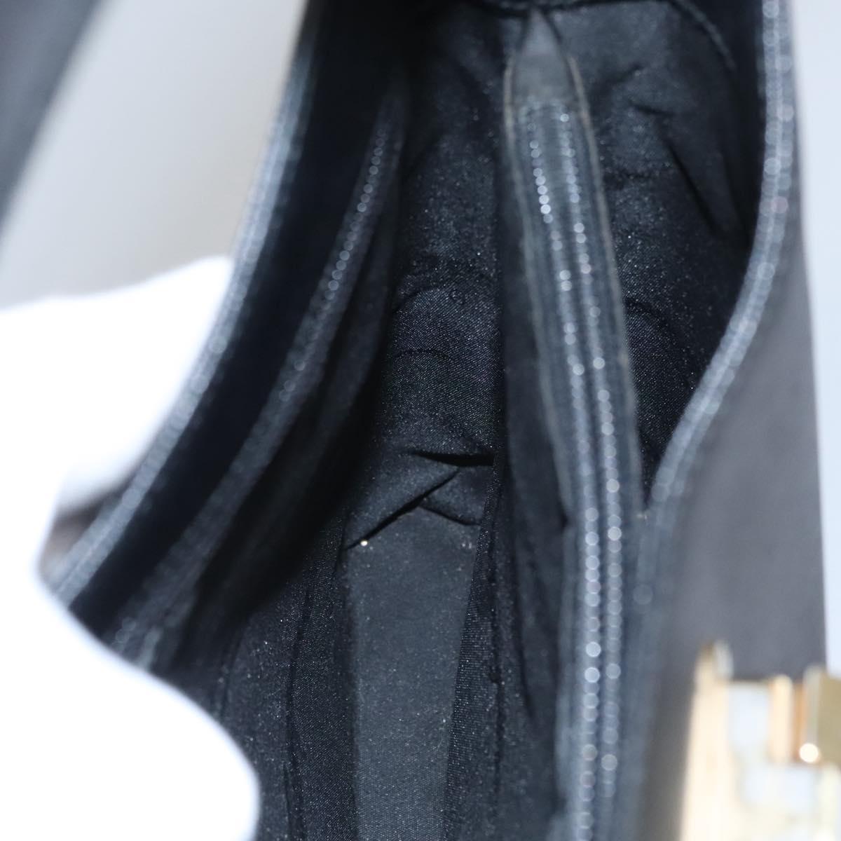 Salvatore Ferragamo Gancini Shoulder Bag Leather Black Auth BD371