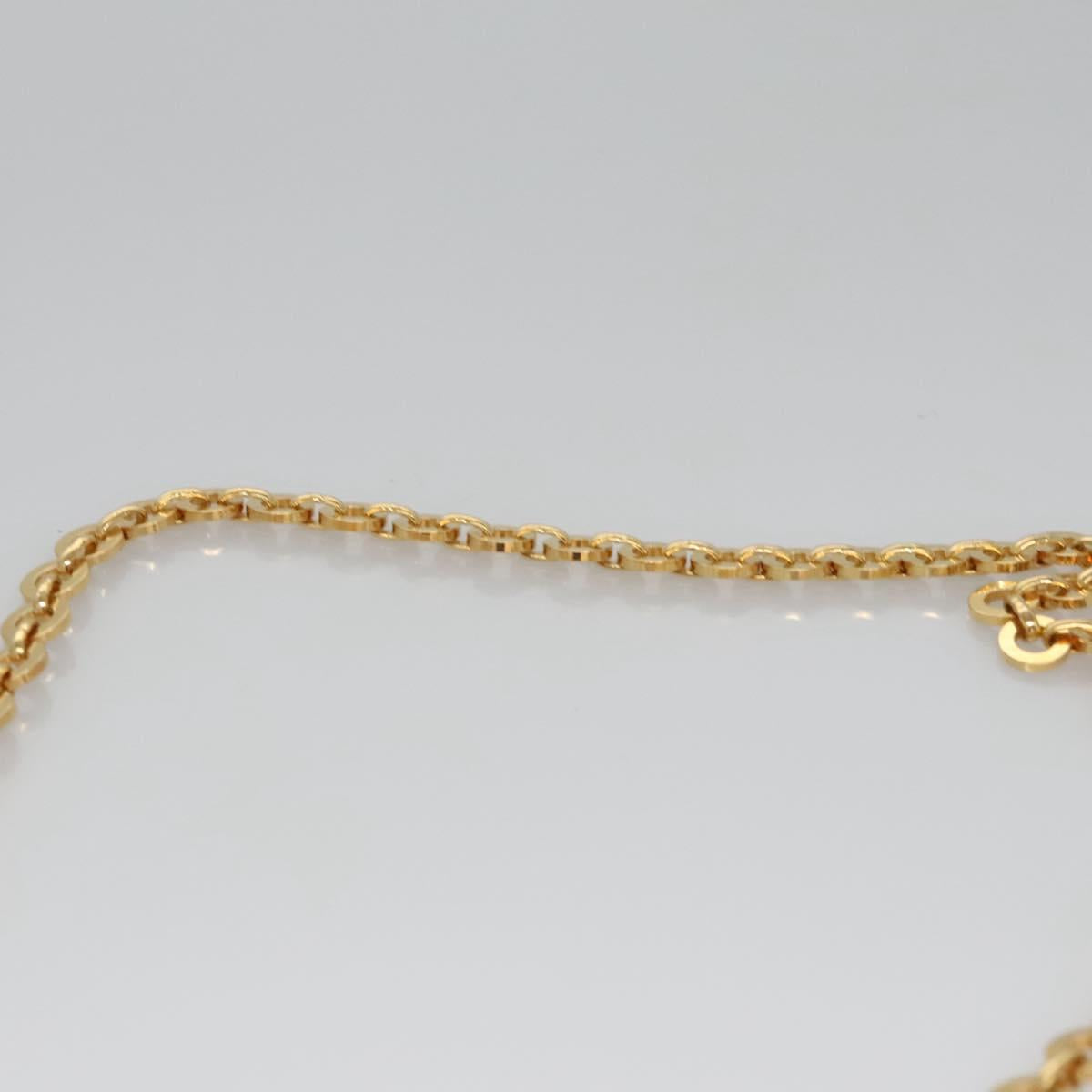 Salvatore Ferragamo Gancini Chain Shoulder Bag Leather Silver Gold Auth BD416