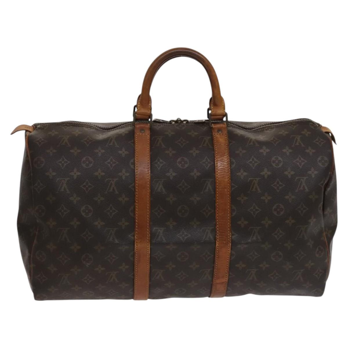 LOUIS VUITTON Monogram Keepall 50 Boston Bag M41426 LV Auth BD429
