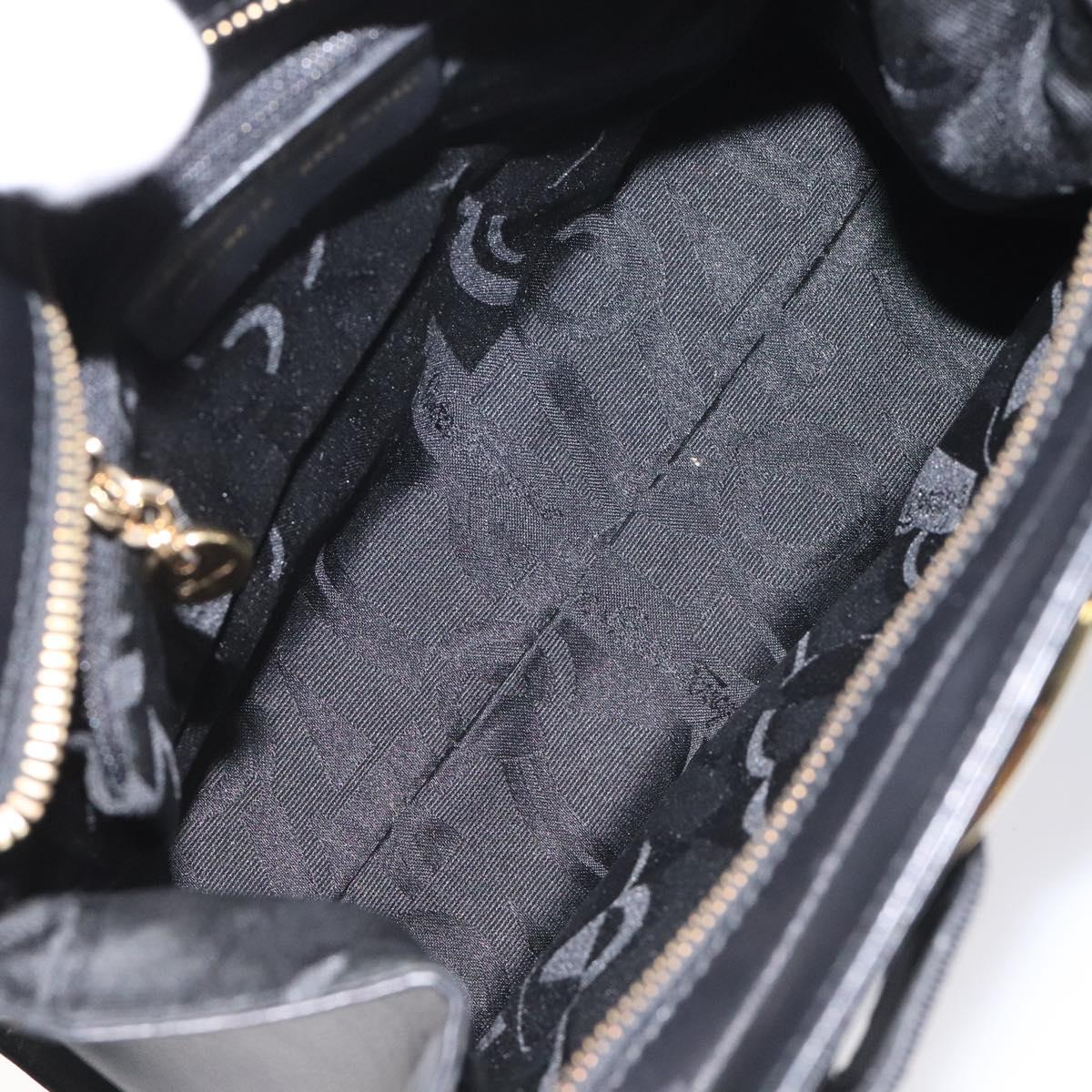 Salvatore Ferragamo Vala Shoulder Bag Leather Black Gold Auth BD443