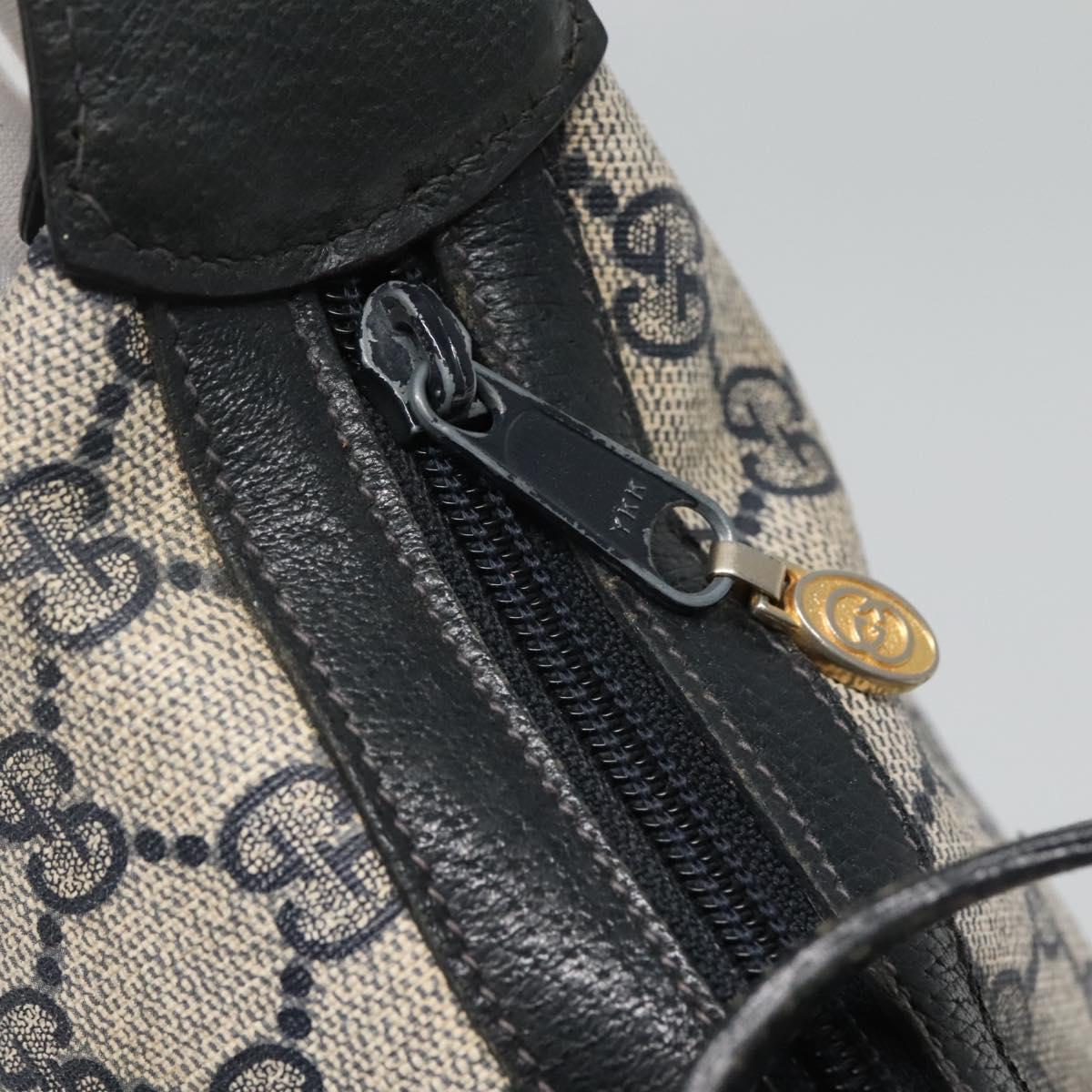 GUCCI GG Supreme Sherry Line Shoulder Bag PVC Navy Red 41 02 008 Auth BD467