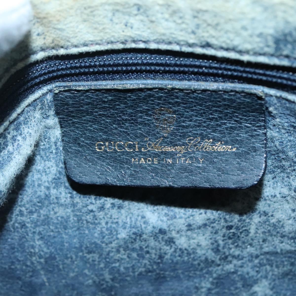 GUCCI GG Supreme Sherry Line Shoulder Bag PVC Navy Red 41 02 008 Auth BD467