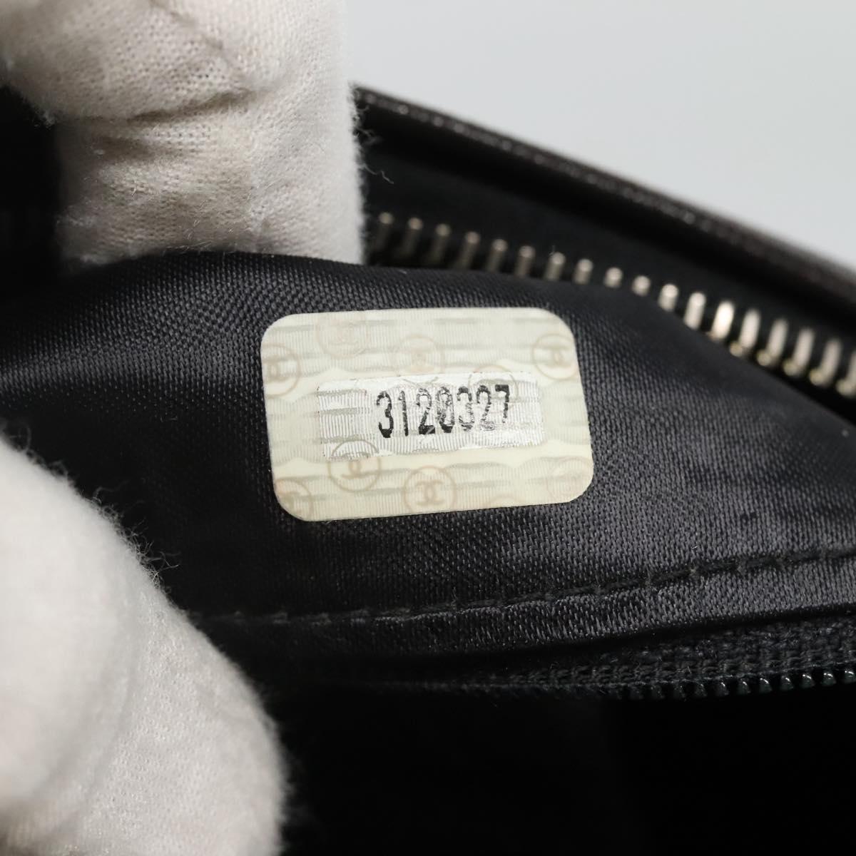 CHANEL Matelasse Tassel Shoulder Bag Lamb Skin Black Gold CC Auth BD484A