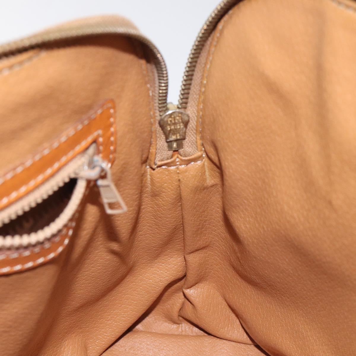 CELINE Macadam Canvas Hand Bag PVC Leather Brown Gold Auth BD487