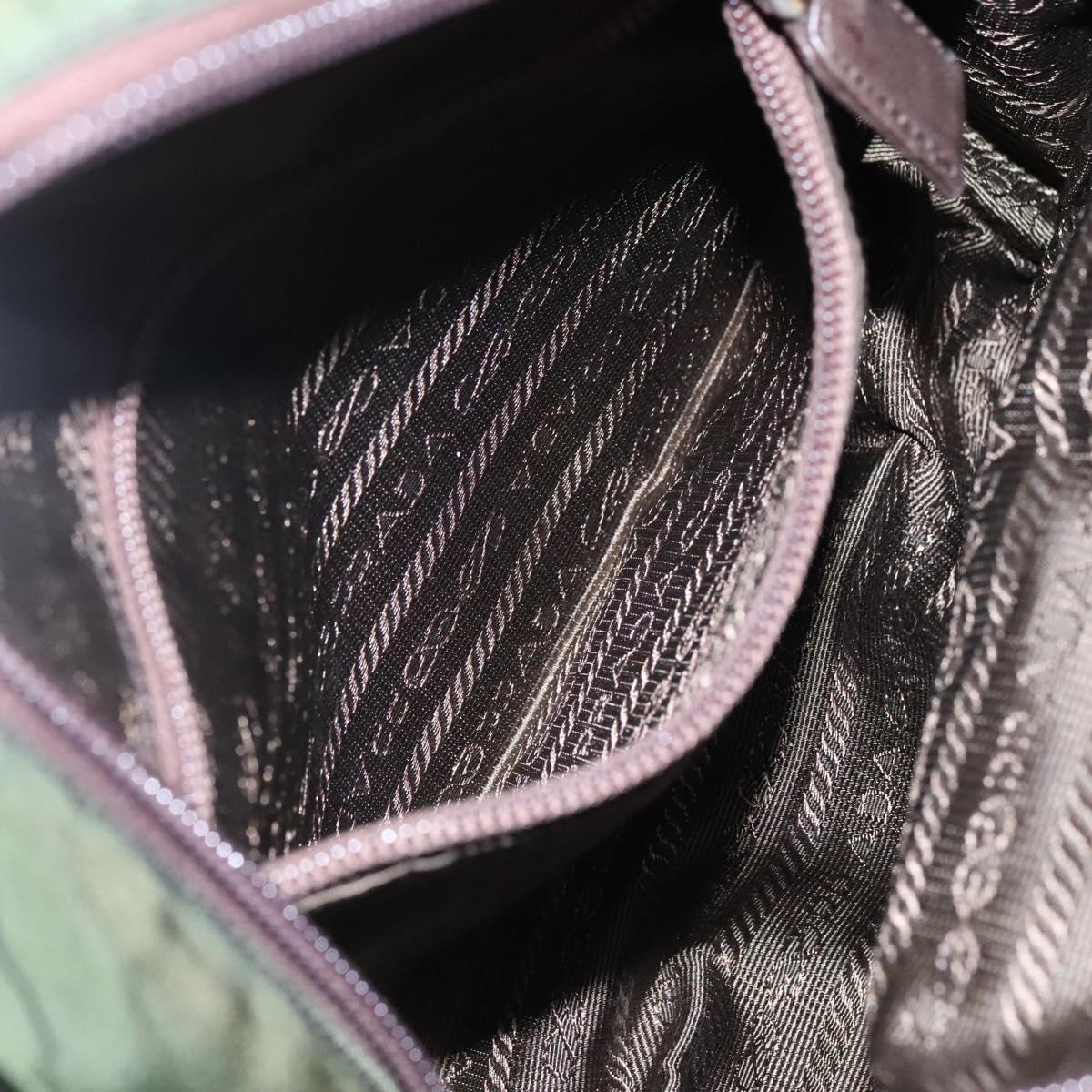 PRADA Hand Bag Nylon Khaki Auth BD490