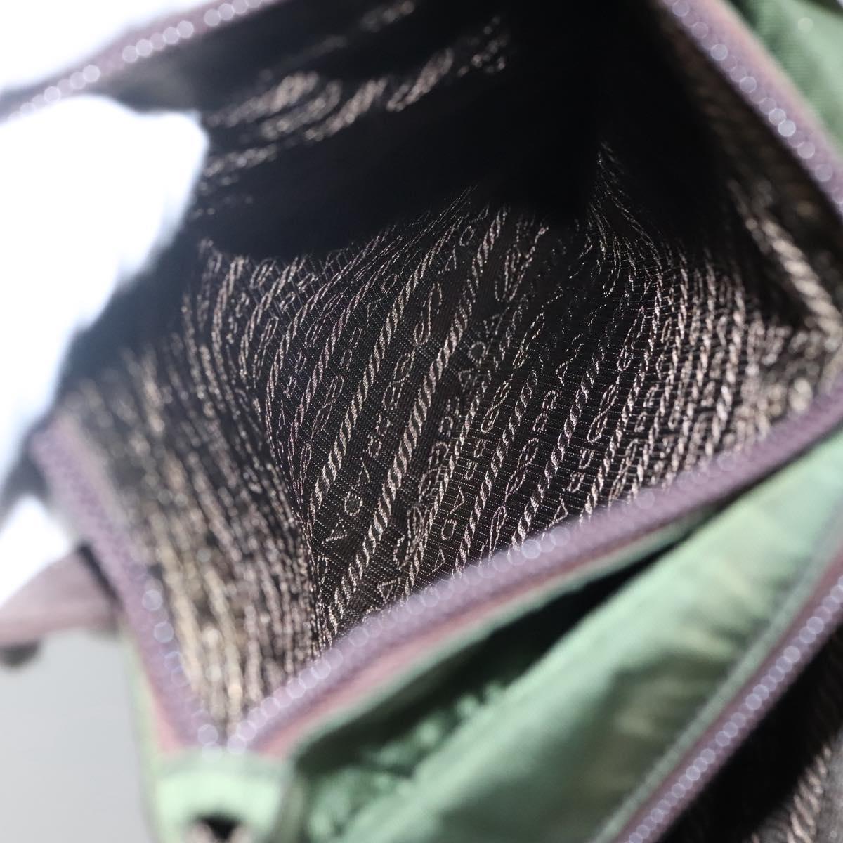 PRADA Hand Bag Nylon Khaki Auth BD490