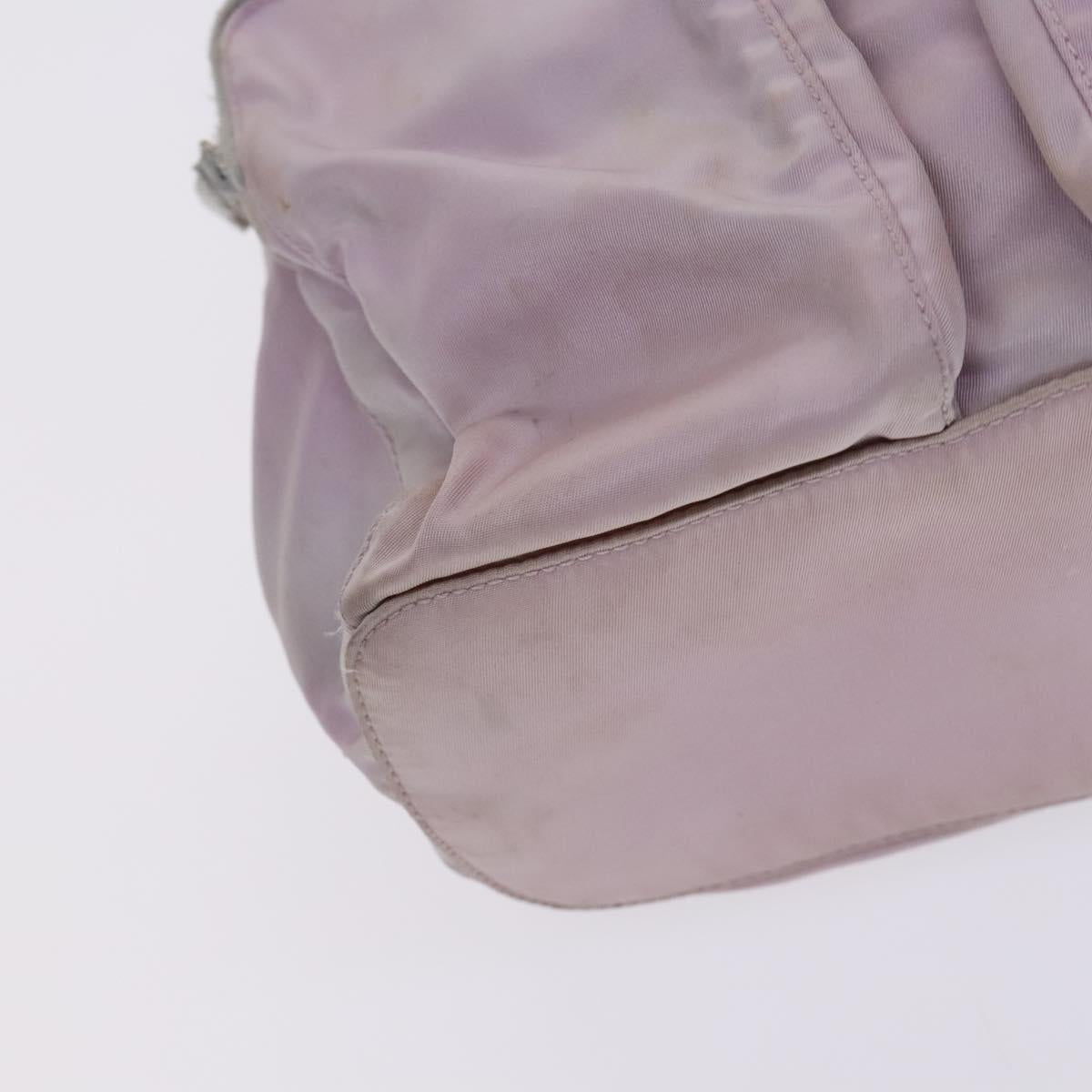 PRADA Backpack Nylon Pink Silver Auth BD597