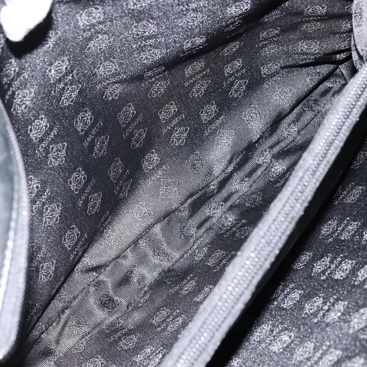 LOEWE Anagram Tote Bag Leather Black Gold Auth BD622