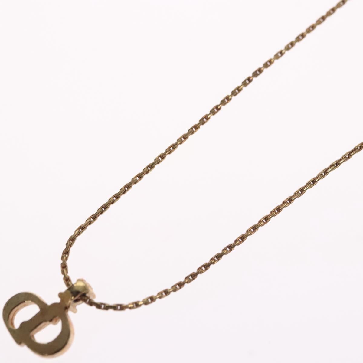 Christian Dior Necklace metal Gold Tone Auth BD647