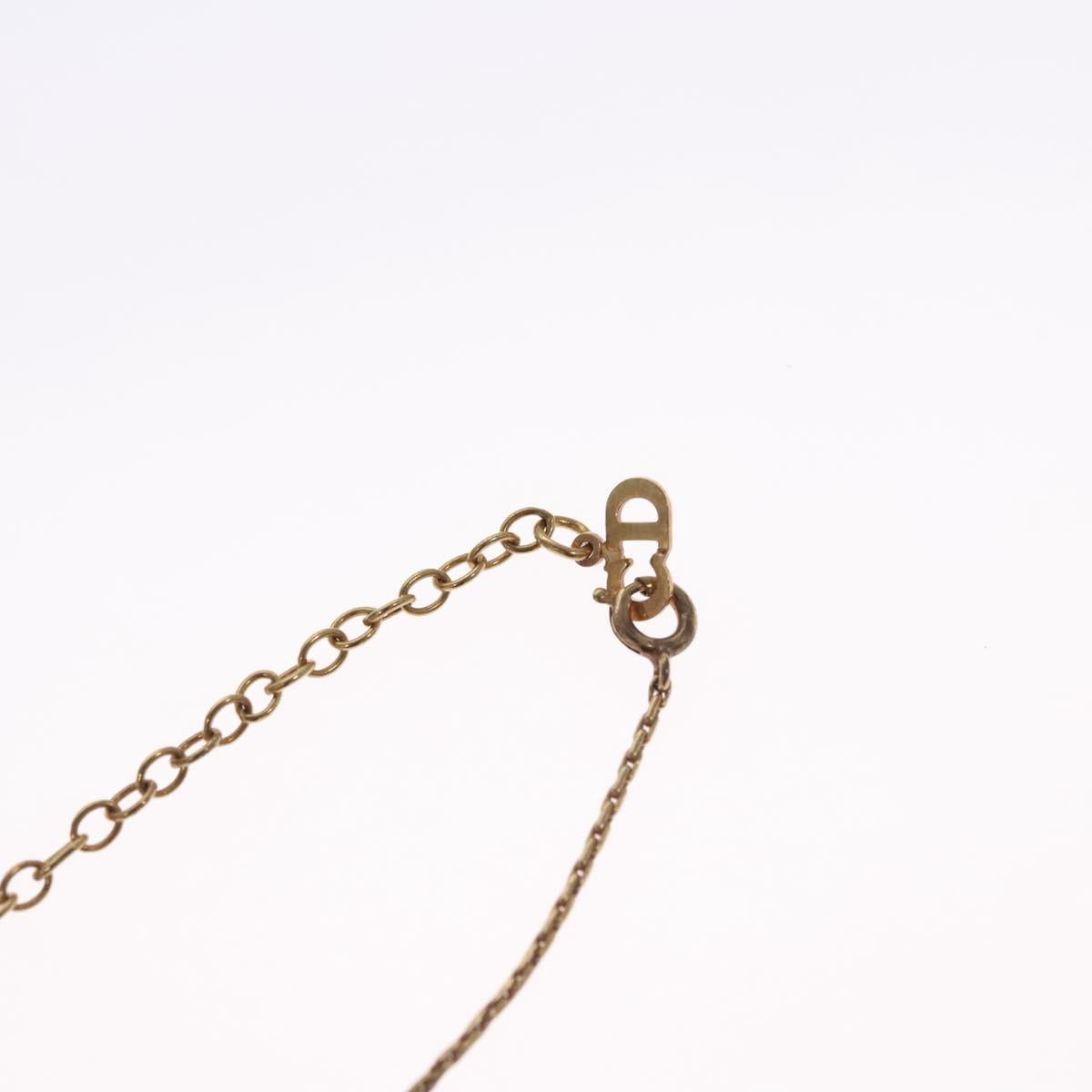 Christian Dior Necklace metal Gold Tone Auth BD647