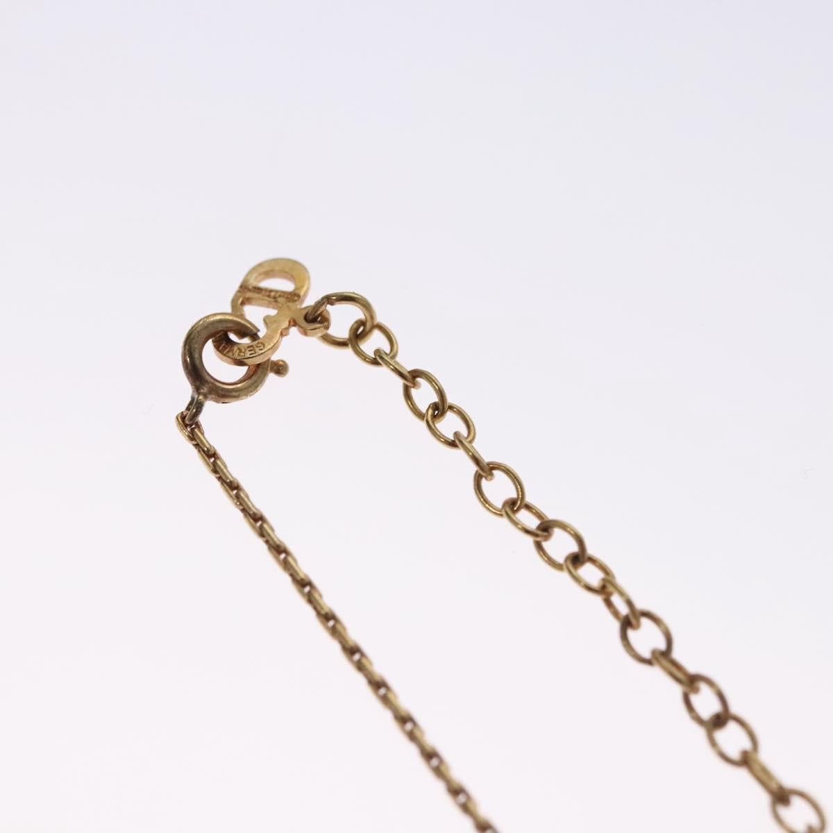 Christian Dior Necklace metal Gold Tone Auth BD647