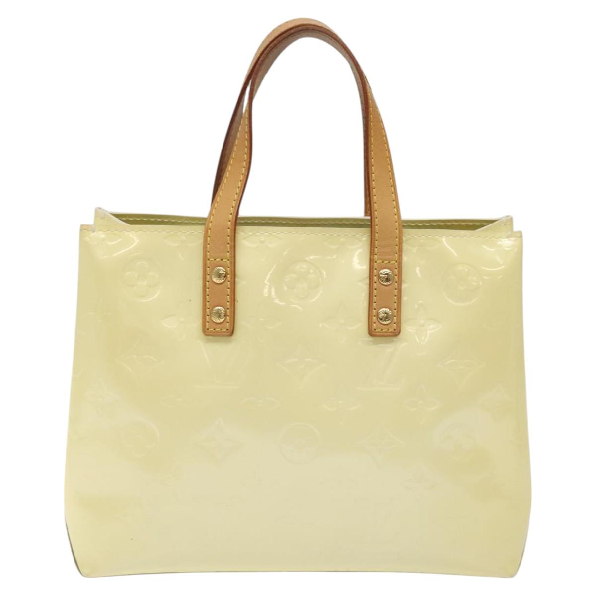 LOUIS VUITTON Monogram Vernis Reade PM Hand Bag Perle M91336 LV Auth BD693
