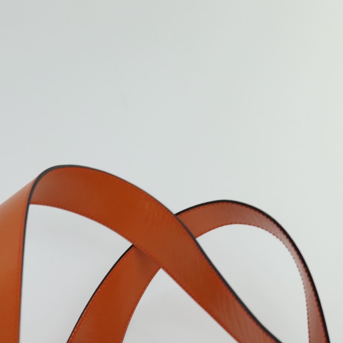 CELINE Tote Bag Leather Gold Orange Auth BD725V