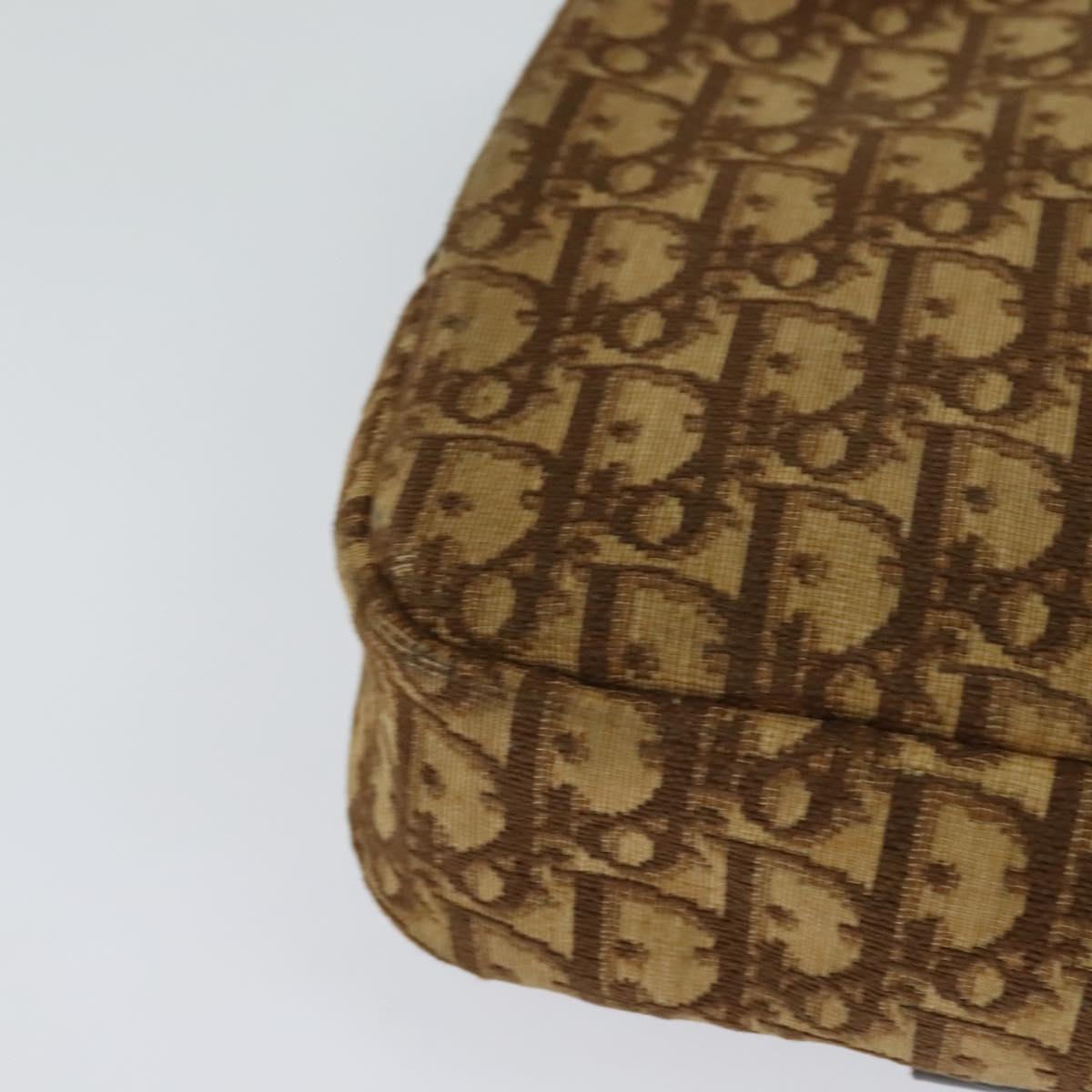 Christian Dior Trotter Canvas Shoulder Bag Brown Auth BD734