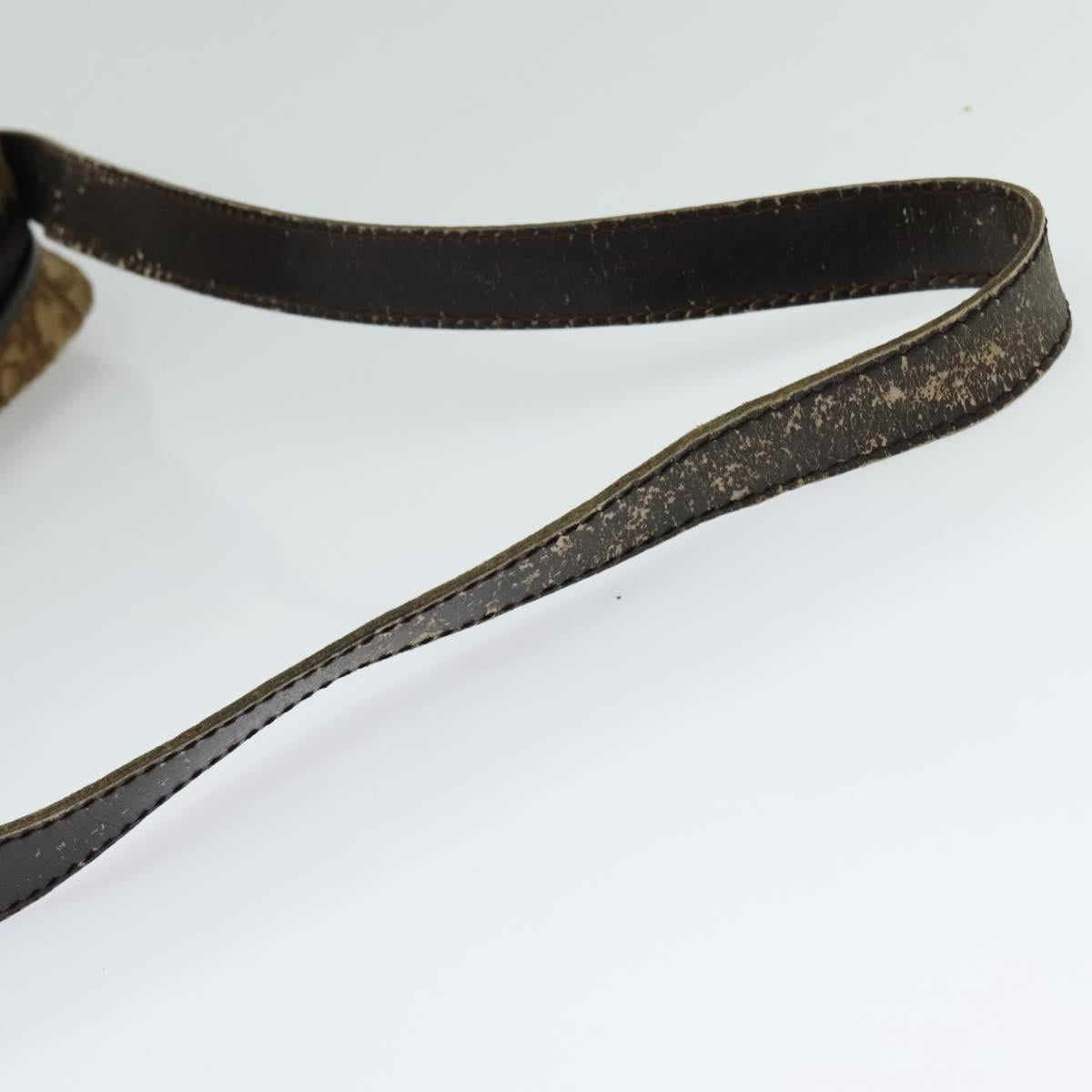 Christian Dior Trotter Canvas Shoulder Bag Brown Auth BD734