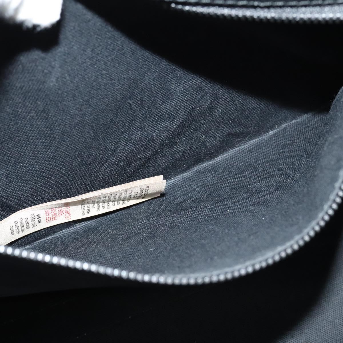 BURBERRY Shoulder Bag Canvas Black Blue Auth BD741V