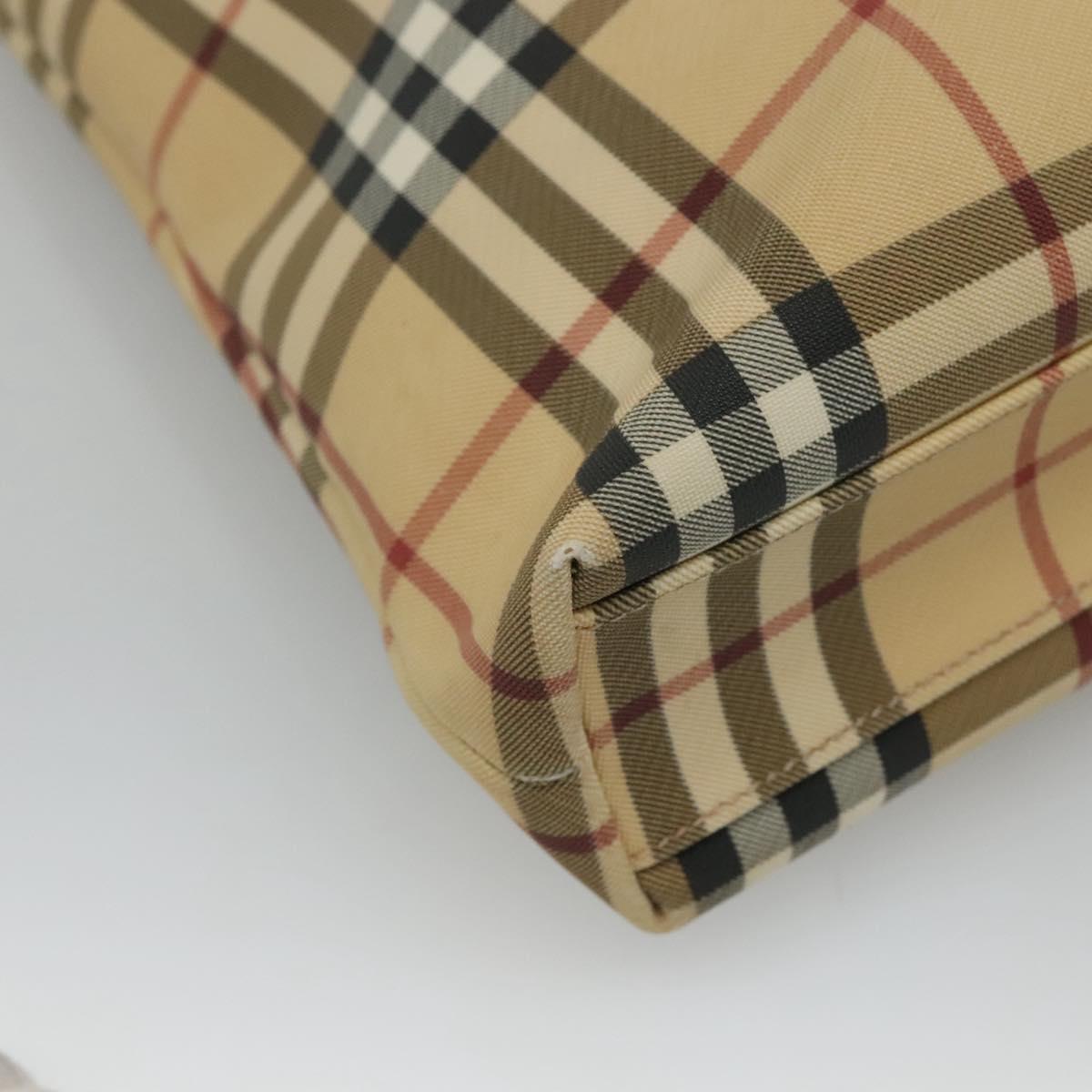 BURBERRY Nova Check Tote Bag PVC Beige Brown Auth BD761