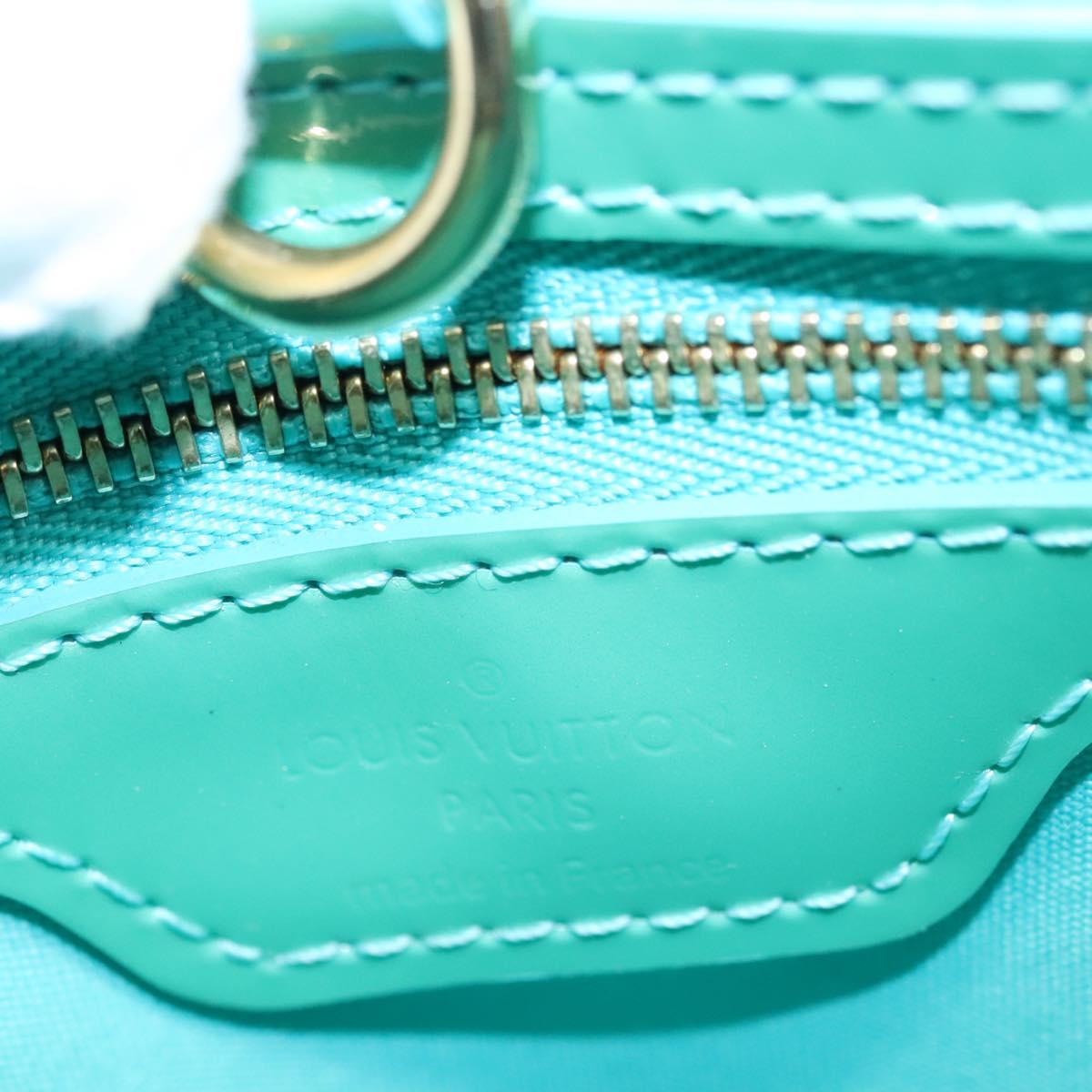 LOUIS VUITTON Monogram Vernis Wilshire PM Hand Bag Blue Lagon M91724 Auth BD768